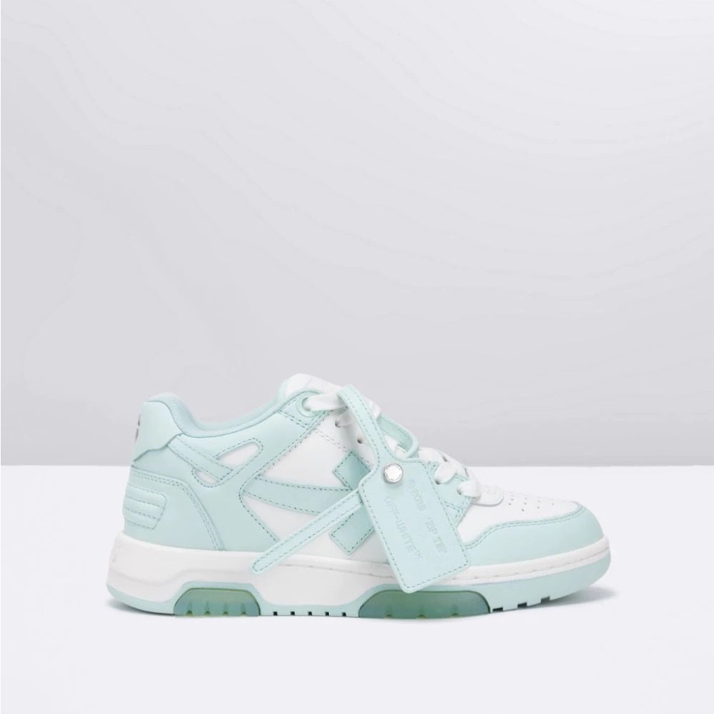 Off-White Out Of Office Sneaker in White/Mint sz 38 New in Box